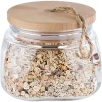 APS Vorratsglas WOODY 82255, mit Holzdeckel 1 Liter