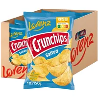 Lorenz Crunchips Salted 150 g, 10er Pack