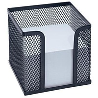 Wedo Zettelbox Office 65701 10x10x10cm Drahtmetall schwarz