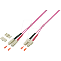 EFB O0318.1 Duplex Jumper SC-SC 50/125μ, OM4, LSZH, violett,