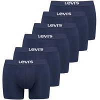 Levi's Boxershorts 6er-Pack), mit breitem Logobund, blau