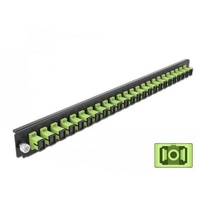 DeLock 19'' Spleißbox Frontblende, 24 Port, SC Simplex, lindgrün