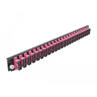 DeLock 19'' Spleißbox Frontblende, 24 Port, SC Duplex violett