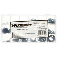 FIXMAN 302835 Innen- und Außen-Wellensicherungsringe-Sortiment 255-tlg, Black