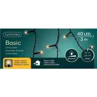 Lumineo LED Lichterkette Basic 300 cm 40 Lichter classic