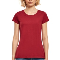 Build Your Brand Damen BB012-Ladies Basic Tee T-Shirt, Burgundy,