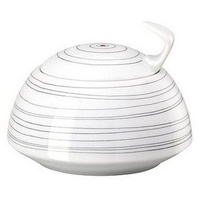Rosenthal Zuckerdose 6 Personen, Vorratsbehälter, Grau, Rot, Weiss