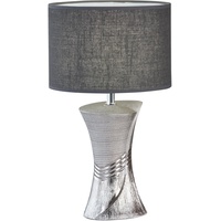 Fischer & Honsel Louis Tischleuchte E14 Stoffschirn Linen grau|