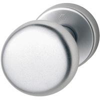HOPPE 814787 Tür-Knauf auf Rosette, Knopf | Aluminium silber
