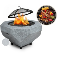Blumfeldt Diamond Feuerschale mit Grill MGO & Stahlschale inkl.