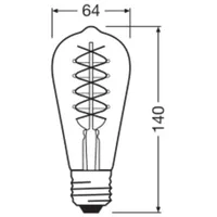 Osram LED Leuchtmittel Edison E27 7,8 W warmweiß rauch