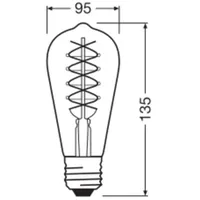 Osram LED Leuchtmittel Edison E27 4,8 W warmweiß amber