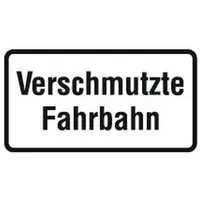 Adco Zusatzschild 1007-35, 231x420mm Verschmutzte Fahrbahn RAL-Gütezeichen Folie RA2