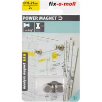 Suki Magnetkegel Neodym, Durchmesser 15 mm H21 mm,silber Inhalt: