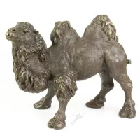 Casa Padrino Luxus Bronzefigur Kamel Bronze / Gold 44