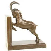 Casa Padrino Luxus Bronze Springbock Buchstütze 20,4 x 10