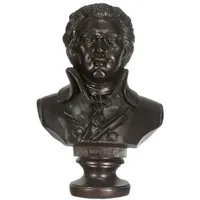 Casa Padrino Barock Mozart Büste Schwarz 50 x 25