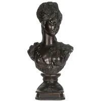 Casa Padrino Barock Damen Büste Schwarz 37 x 22