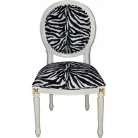 Casa Padrino Barock Esszimmer Stuhl Mod2 Zebra / Creme
