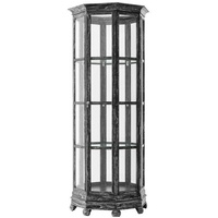 Casa Padrino Designer Vitrinenschrank Schwarz 86 x 86 x