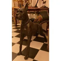 Casa Padrino Luxus Bronze Skulptur Boxer Hund Bronzefarben 85
