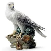 Casa Padrino Luxus Porzellan Falke / Gerfalke Skulptur Mehrfarbig