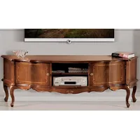 Casa Padrino Luxus Barock TV Schrank Braun - Handgefertigtes