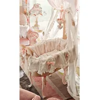 Casa Padrino Luxus Barock Schaukel Babybett Rosa - Prunkvolles