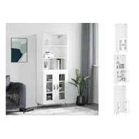 VidaXL Highboard Weiß 69,5x34x180 cm Holzwerkstoff