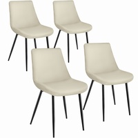 Tectake tectake® Set Stuhl Monroe Samtoptik, schwarze Stahlbeine, 48