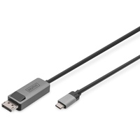 Digitus USB Typ C / DisplayPort Bidirektional Alu, schwarz
