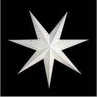 Sterntaler Dekostern Weihnachtsstern Papier Samt Faltstern | Weiß |