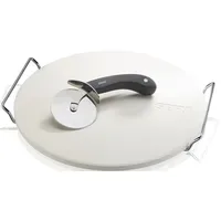 GEFU Pizzastein DARIOSO rund 33 cm mit Gestell und