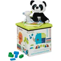 Relaxdays Sitzhocker Kinder Kunststoff 31 x 31 x 31