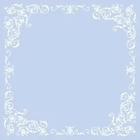 Mank Tischdecke Airlaid Pomp Pastellblau-Weiß, 80 x 80 cm,