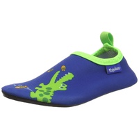 Playshoes Jungen Unisex Kinder Barfuß Aqua-Schuhe Krokodil, Marine Blau,