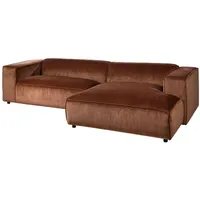 MASSIVMOEBEL24.DE Ecksofa 304x164x69 Ottomane rechts Cord kupfer VALENCIA -