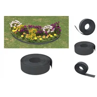 VidaXL Rasenkante Grau 10 m 15 cm Polyethylen