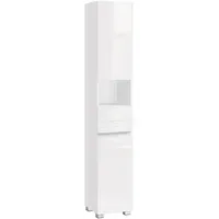 VASAGLE Badezimmerschrank 30 x 30 x 170 cm Weiß