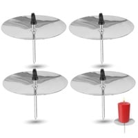 TK Gruppe Timo Klingler 4X Kerzenhalter Silber Kerzenteller Adventskranzstecker