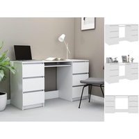 VidaXL Schreibtisch Weiß 140x50x77 cm Holzwerkstoff