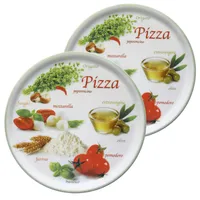 Mambocat 2er Set Pizzateller Napoli Pizzafoods grün 33cm -