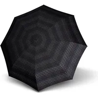 Knirps T.200 Duomatic Taschenschirm 28 cm Check Black Silber