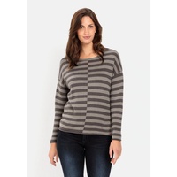 CAMEL ACTIVE Strickpullover mit Streifenmuster in Grau-Grün | Gr.: