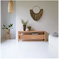 Tikamoon TV Schrank TV Unterschrank Board aus Teak 130