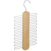 Relaxdays Krawattenbügel aus Holz Hellbraun,Silber