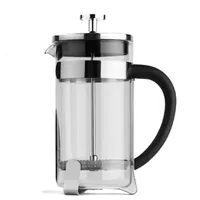 MILU French Press-Set Glas-Edelstahl (4-tlg.) 1000 ml