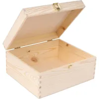 Creative Deco Holzkiste mit Deckel Erinnerungsbox | 29 x