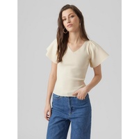 Vero Moda Damen T-Shirt VMGINNY Regular Fit Eggnog 10278323