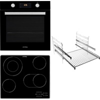 Privileg Backofen-Set "BAKO Turn&Cook 450 BLACK", A+ (A+++-D), schwarz